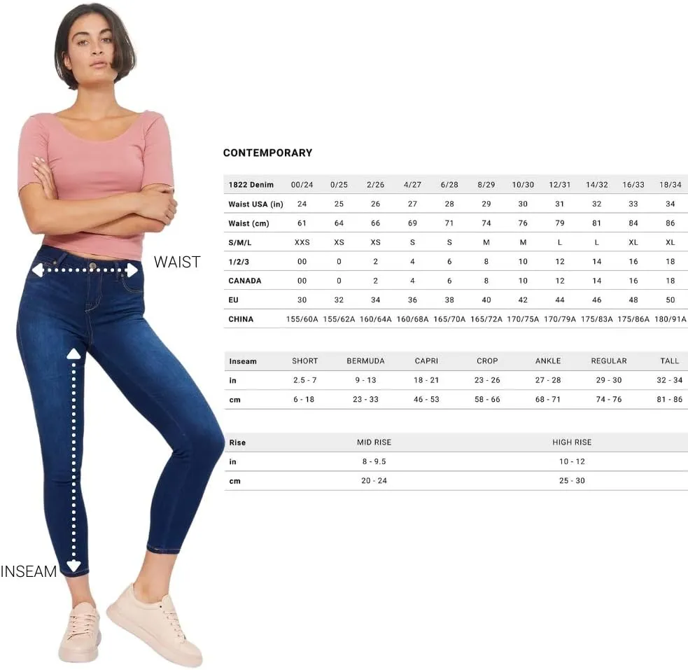 1822 Denim Women's 30" Mid-Rise Butter Skinny Jeans