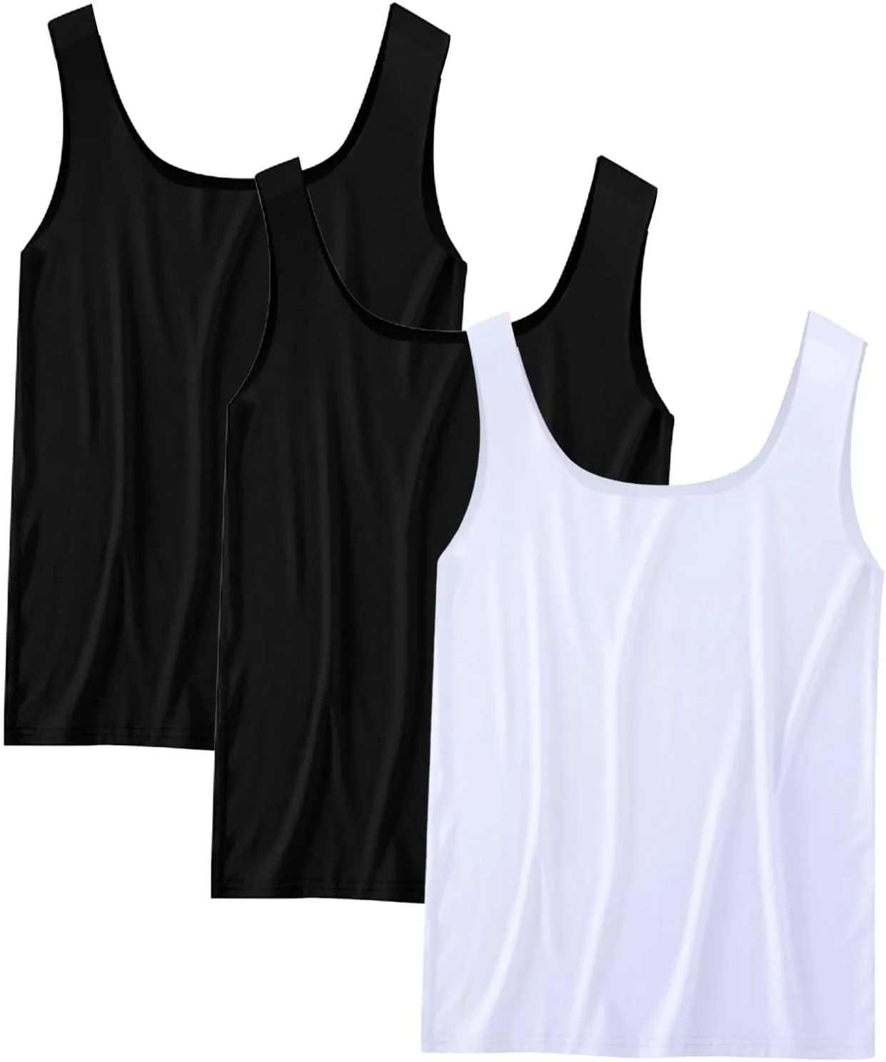 3 Pack Men's Workout Tank Tops Breathable Quick Dry Summer Sleeveless Silk Muscle Shirts Gym Workout Bodybuilding Tee