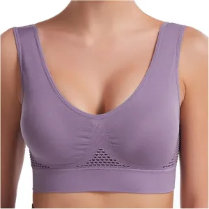 3PC Women Vest Yoga Sports Bras Comfortable Wireless Underwear Women's Breathable Solid Everyday Fitness Bra