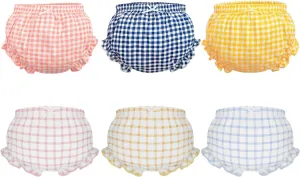 7Pack Diaper Cover - Baby Bloomers,Cotton Underwear,Panties for Toddler Girls