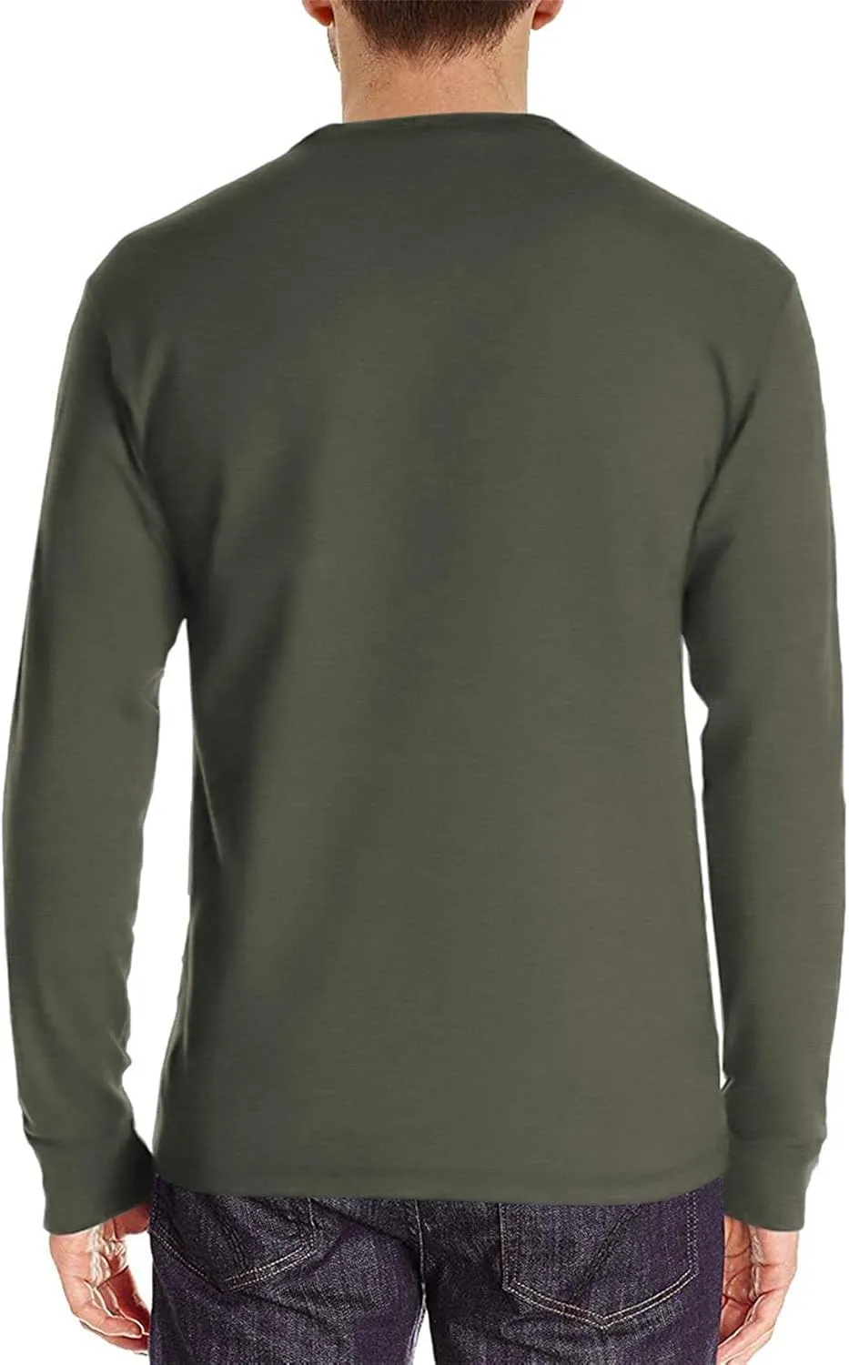 Aiyino Mens Casual Slim Fit Long Sleeve Henley T-Shirts Cotton Shirts