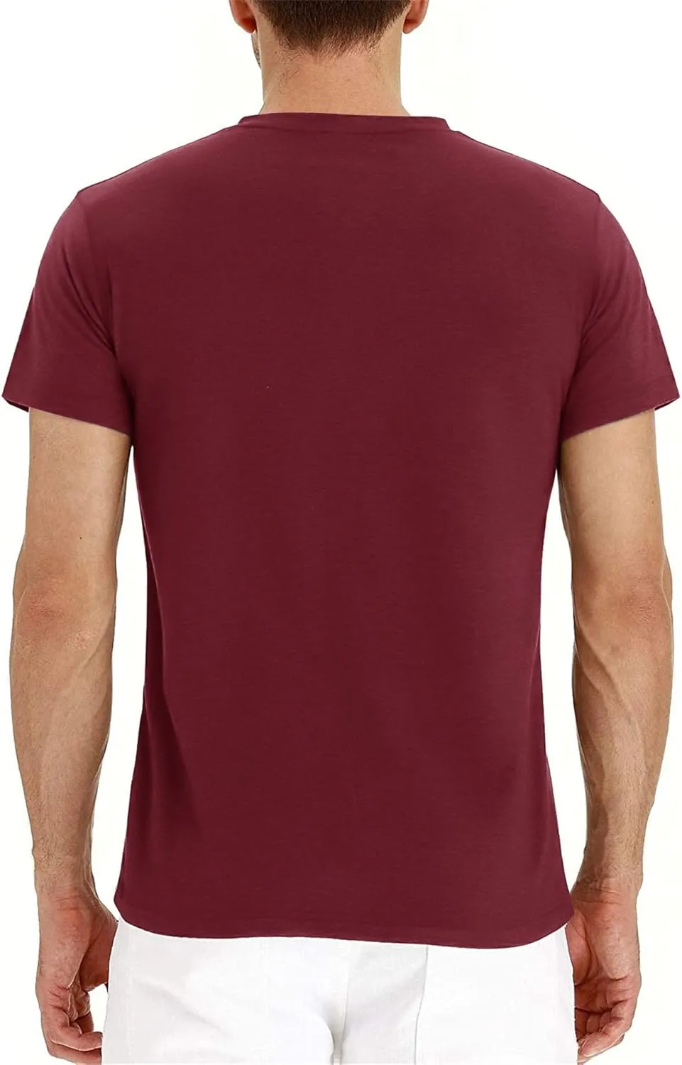 Aiyino Mens Casual Slim Fit Long Sleeve Henley T-Shirts Cotton Shirts