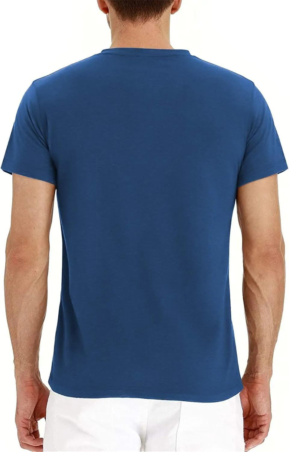 Aiyino Mens Casual Slim Fit Long Sleeve Henley T-Shirts Cotton Shirts