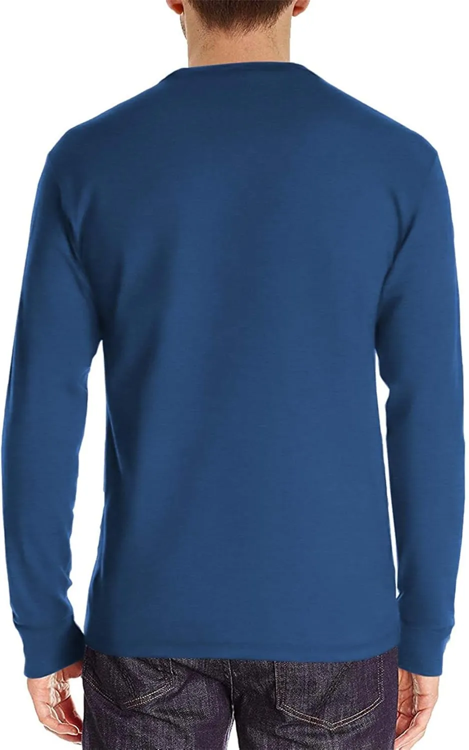 Aiyino Mens Casual Slim Fit Long Sleeve Henley T-Shirts Cotton Shirts