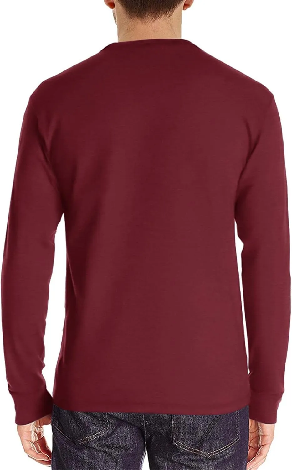 Aiyino Mens Casual Slim Fit Long Sleeve Henley T-Shirts Cotton Shirts
