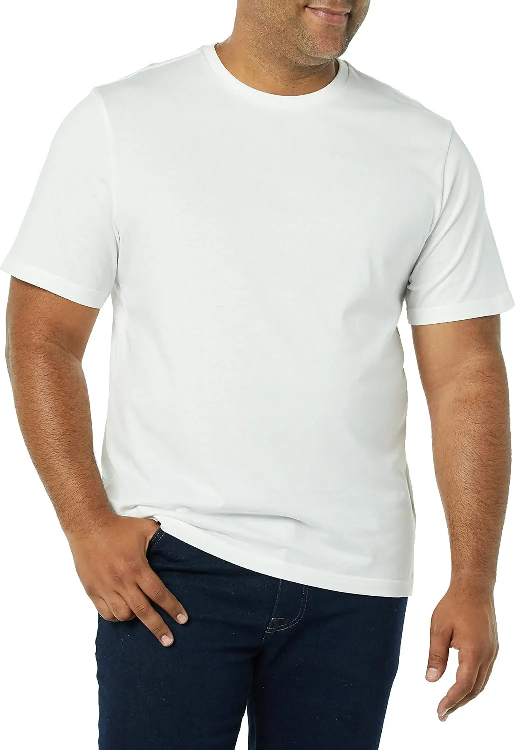 Amazon Essentials Men's Short Sleeve T-Shirts, Slim-Fit, Crewneck, Pack of 2