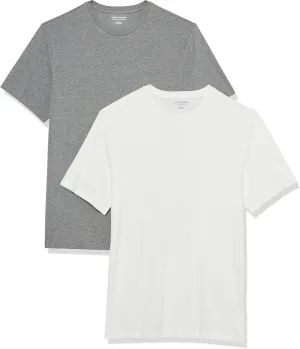 Amazon Essentials Men's Short Sleeve T-Shirts, Slim-Fit, Crewneck, Pack of 2