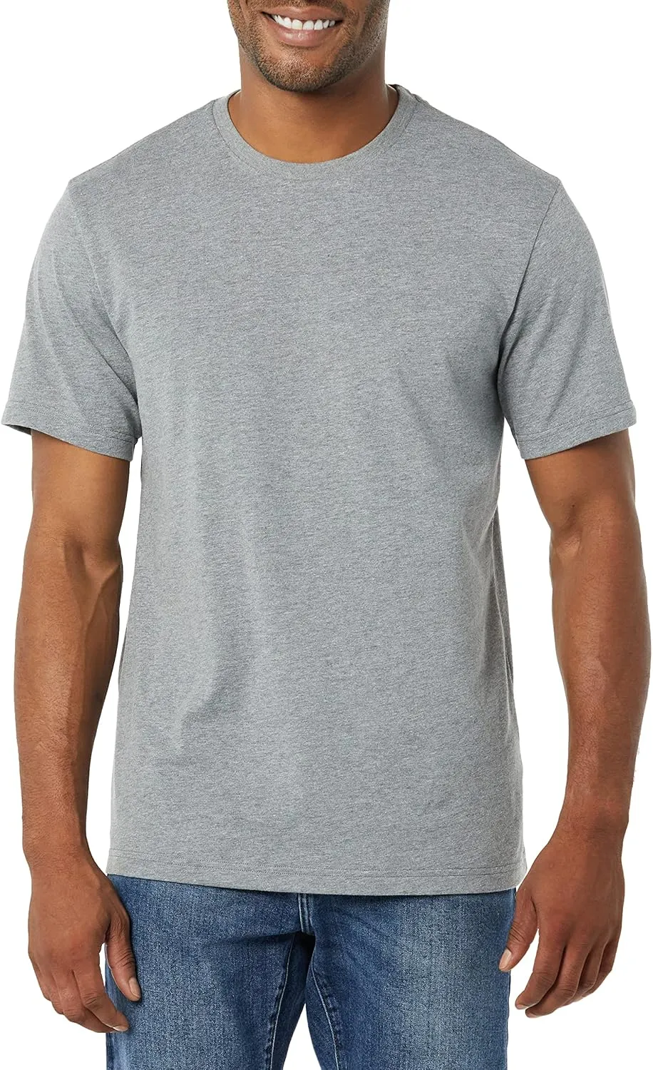 Amazon Essentials Men's Short Sleeve T-Shirts, Slim-Fit, Crewneck, Pack of 2
