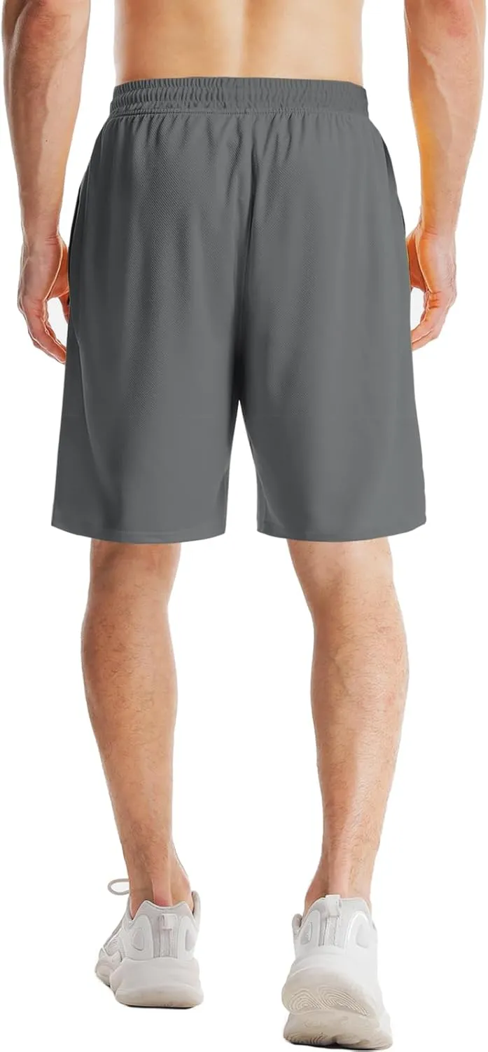 Aolesy Men's Basketball Shorts 7"/9" Athletic Gym Shorts with Zip Pockets Lightweigh Quick Dry Mesh Workout Shorts