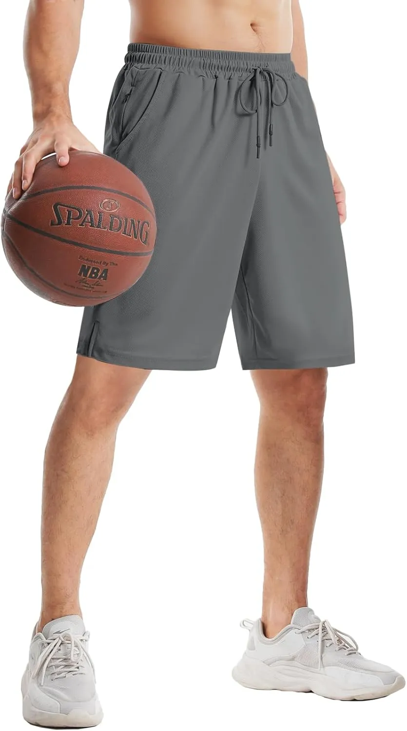 Aolesy Men's Basketball Shorts 7"/9" Athletic Gym Shorts with Zip Pockets Lightweigh Quick Dry Mesh Workout Shorts