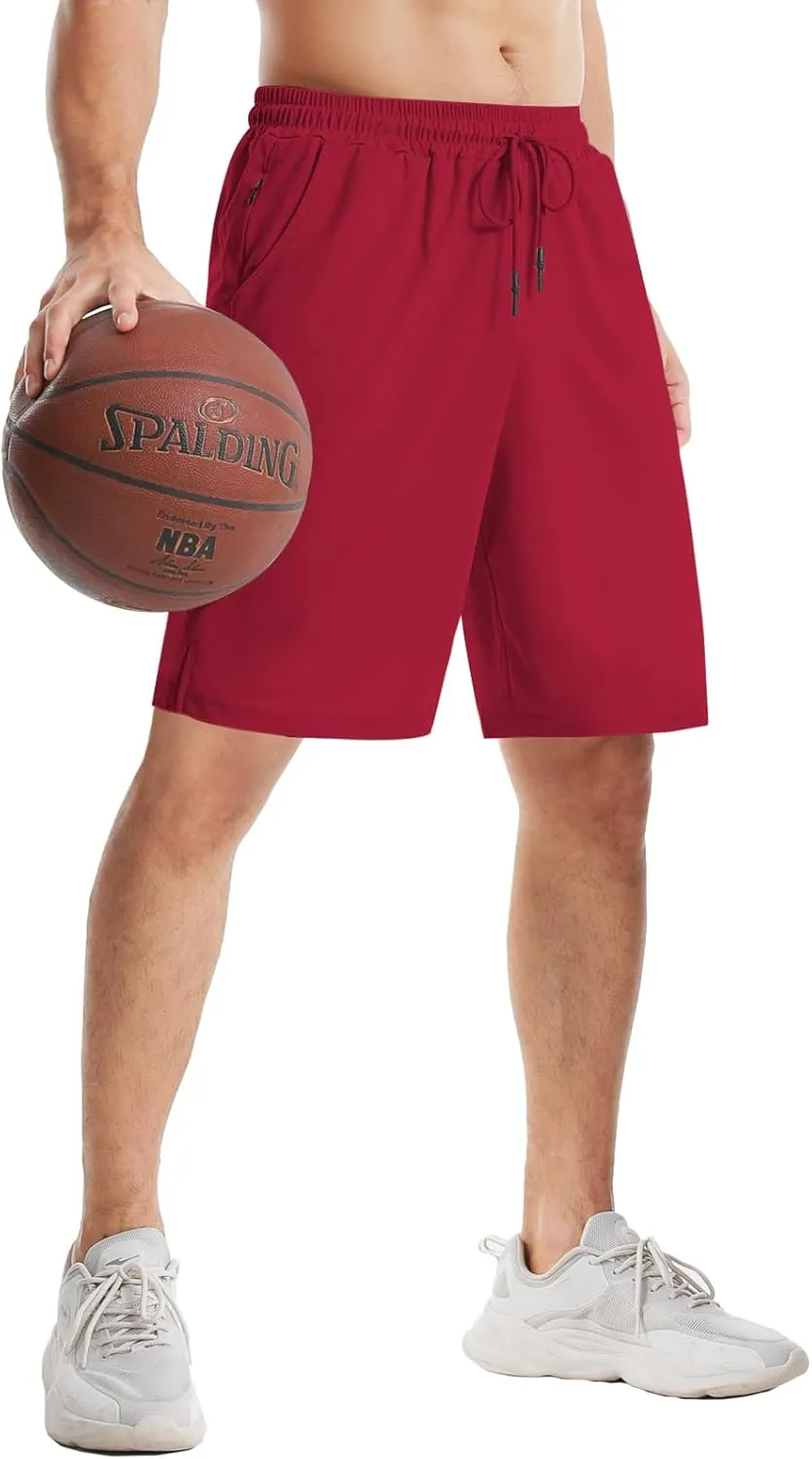 Aolesy Men's Basketball Shorts 7"/9" Athletic Gym Shorts with Zip Pockets Lightweigh Quick Dry Mesh Workout Shorts
