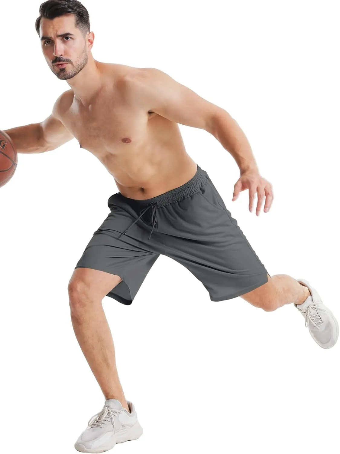 Aolesy Men's Basketball Shorts 7"/9" Athletic Gym Shorts with Zip Pockets Lightweigh Quick Dry Mesh Workout Shorts