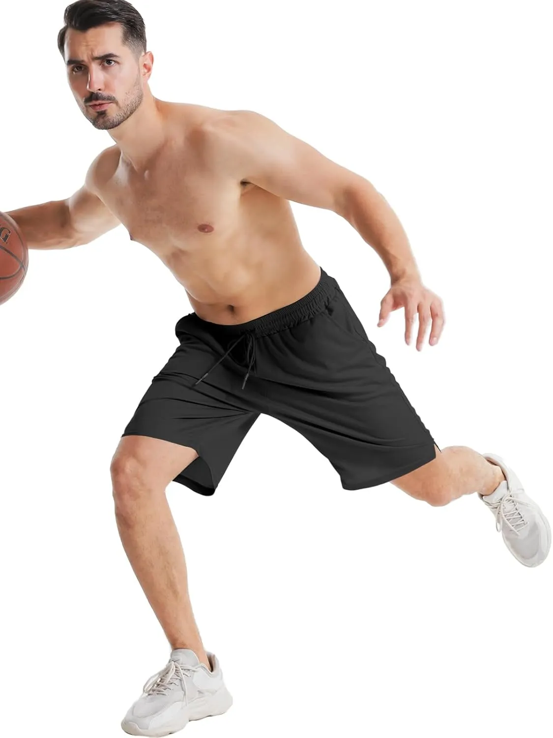 Aolesy Men's Basketball Shorts 7"/9" Athletic Gym Shorts with Zip Pockets Lightweigh Quick Dry Mesh Workout Shorts