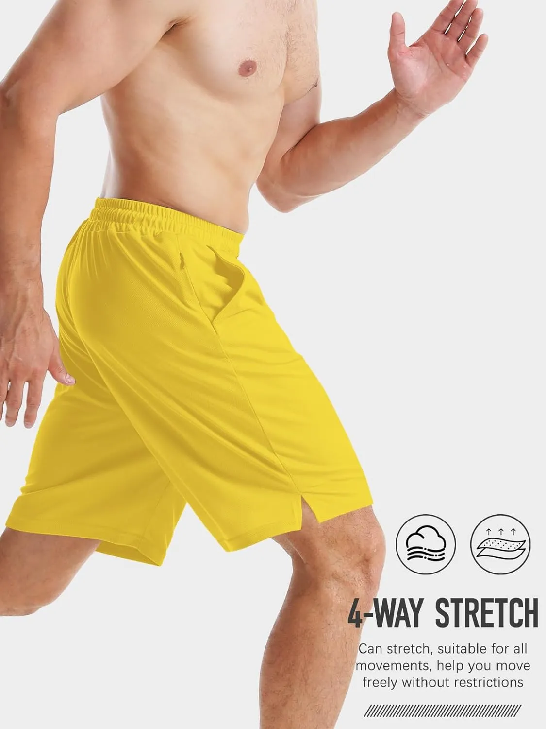 Aolesy Men's Basketball Shorts 7"/9" Athletic Gym Shorts with Zip Pockets Lightweigh Quick Dry Mesh Workout Shorts