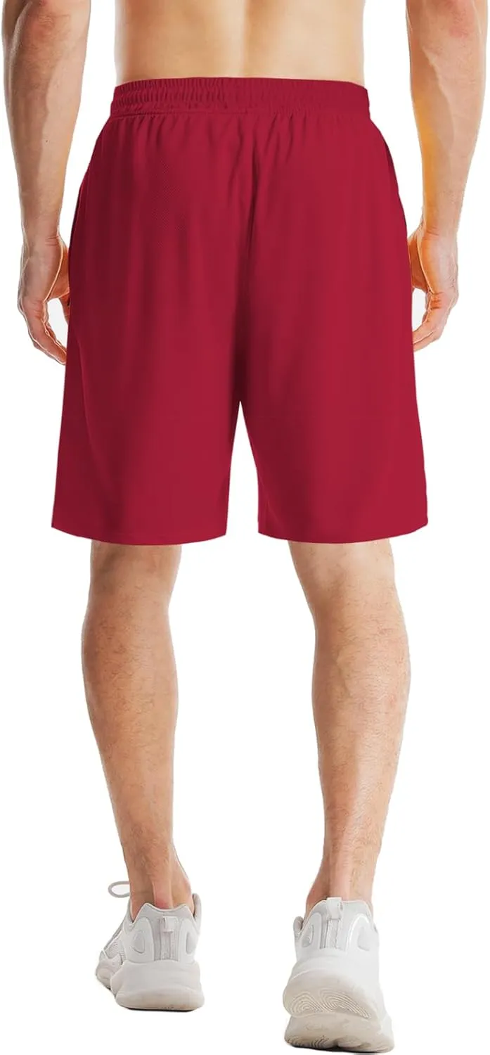 Aolesy Men's Basketball Shorts 7"/9" Athletic Gym Shorts with Zip Pockets Lightweigh Quick Dry Mesh Workout Shorts
