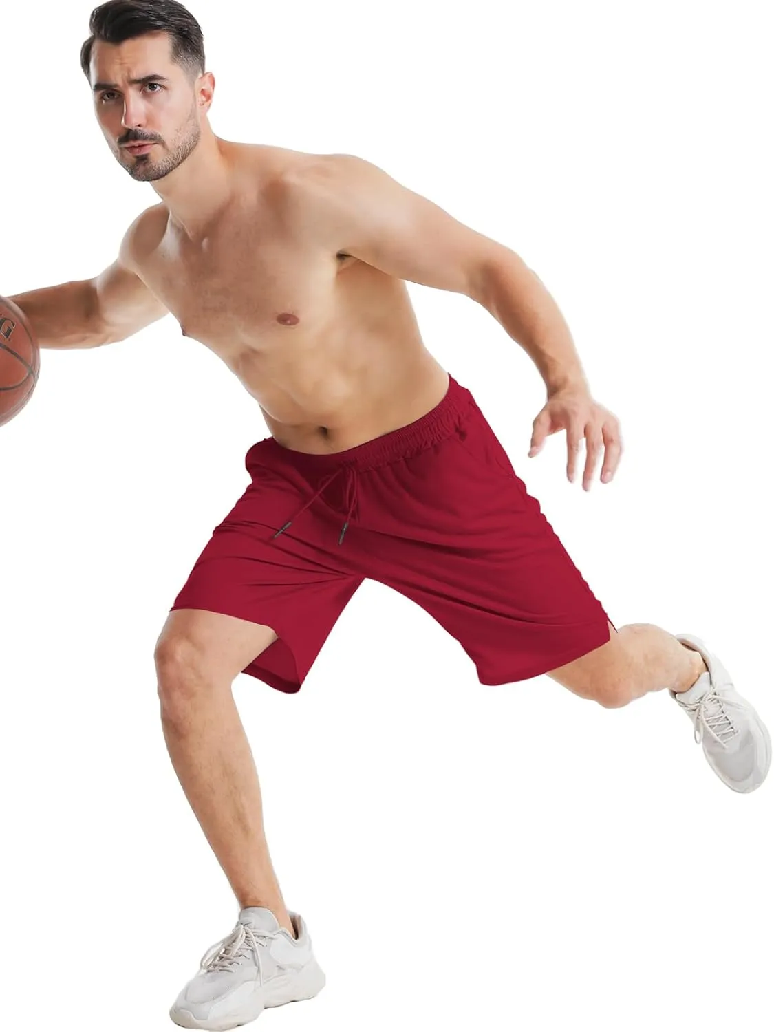 Aolesy Men's Basketball Shorts 7"/9" Athletic Gym Shorts with Zip Pockets Lightweigh Quick Dry Mesh Workout Shorts