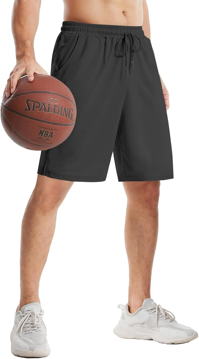 Aolesy Men's Basketball Shorts 7"/9" Athletic Gym Shorts with Zip Pockets Lightweigh Quick Dry Mesh Workout Shorts