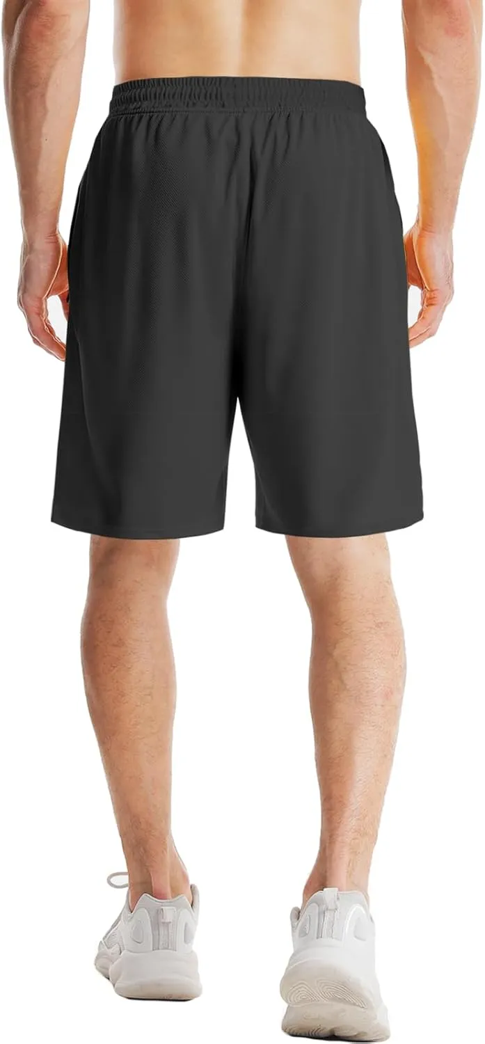 Aolesy Men's Basketball Shorts 7"/9" Athletic Gym Shorts with Zip Pockets Lightweigh Quick Dry Mesh Workout Shorts