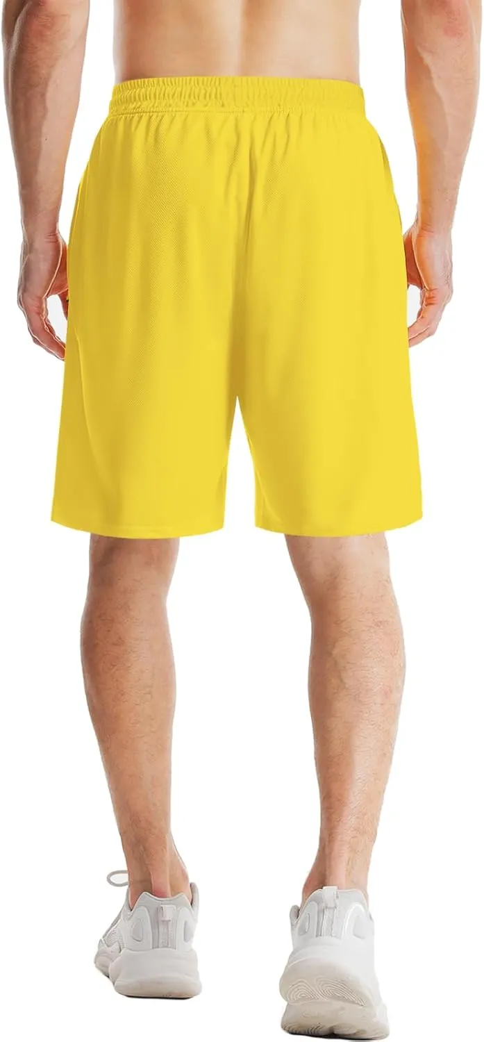 Aolesy Men's Basketball Shorts 7"/9" Athletic Gym Shorts with Zip Pockets Lightweigh Quick Dry Mesh Workout Shorts