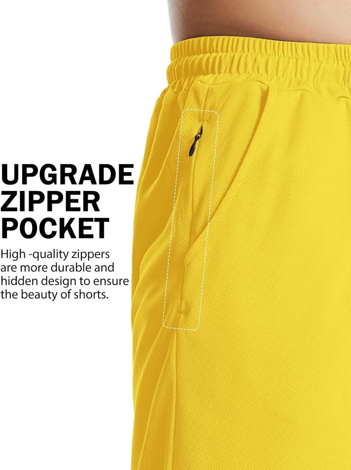 Aolesy Men's Basketball Shorts 7"/9" Athletic Gym Shorts with Zip Pockets Lightweigh Quick Dry Mesh Workout Shorts