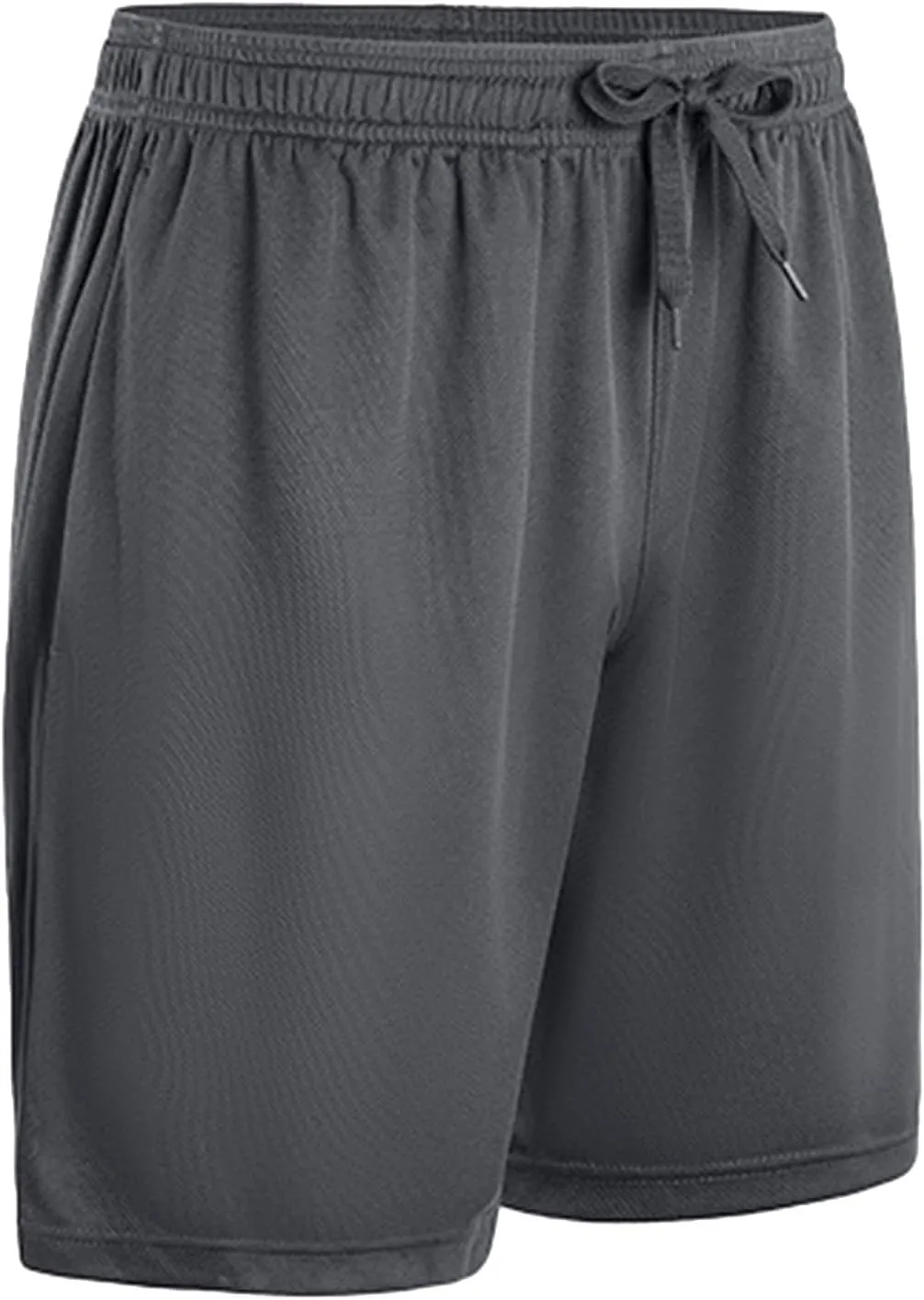Athletic Shorts for Men with Pockets Elastic Waist Drawstring Quick Dry Activewear Workout Shorts 7 inch Mesh Sweat Shorts
