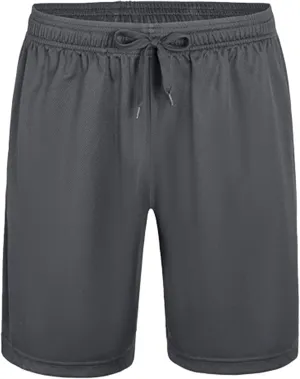 Athletic Shorts for Men with Pockets Elastic Waist Drawstring Quick Dry Activewear Workout Shorts 7 inch Mesh Sweat Shorts