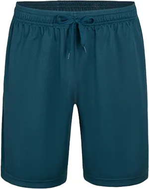 Athletic Shorts for Men with Pockets Elastic Waist Drawstring Quick Dry Activewear Workout Shorts 7 inch Mesh Sweat Shorts
