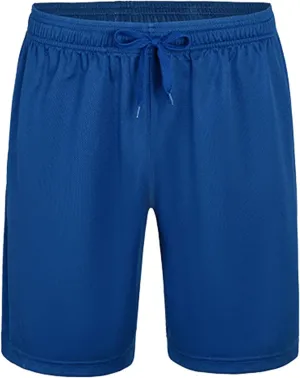 Athletic Shorts for Men with Pockets Elastic Waist Drawstring Quick Dry Activewear Workout Shorts 7 inch Mesh Sweat Shorts