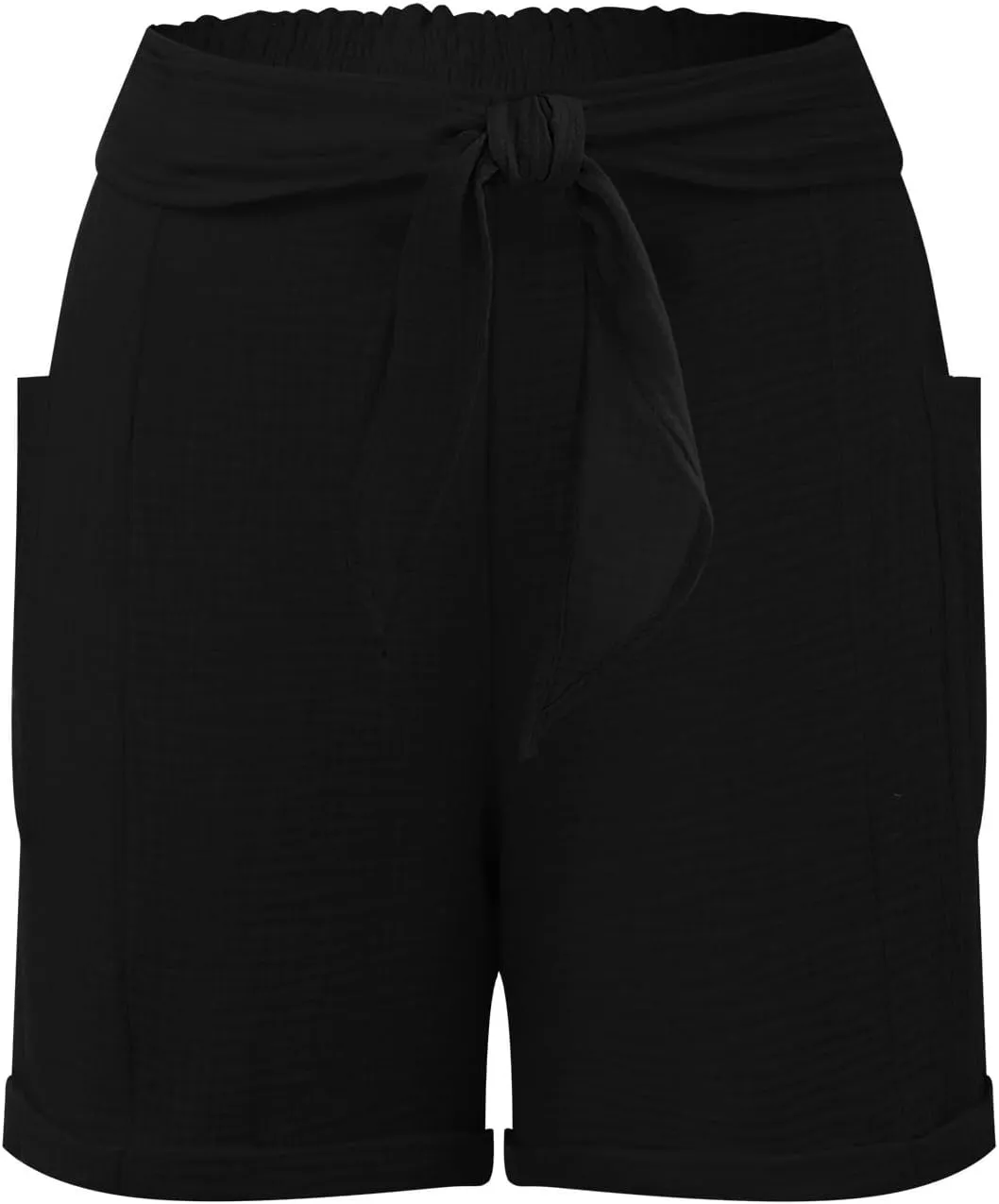 Beach Shorts for Women, Summer Casual Yoga Comfy Shorts Drawstring Elastic Waist Lightweight Straight Shorts with Pocket