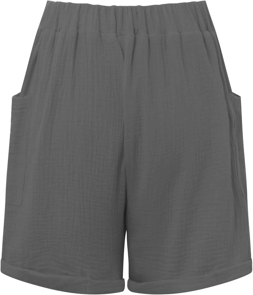Beach Shorts for Women, Summer Casual Yoga Comfy Shorts Drawstring Elastic Waist Lightweight Straight Shorts with Pocket