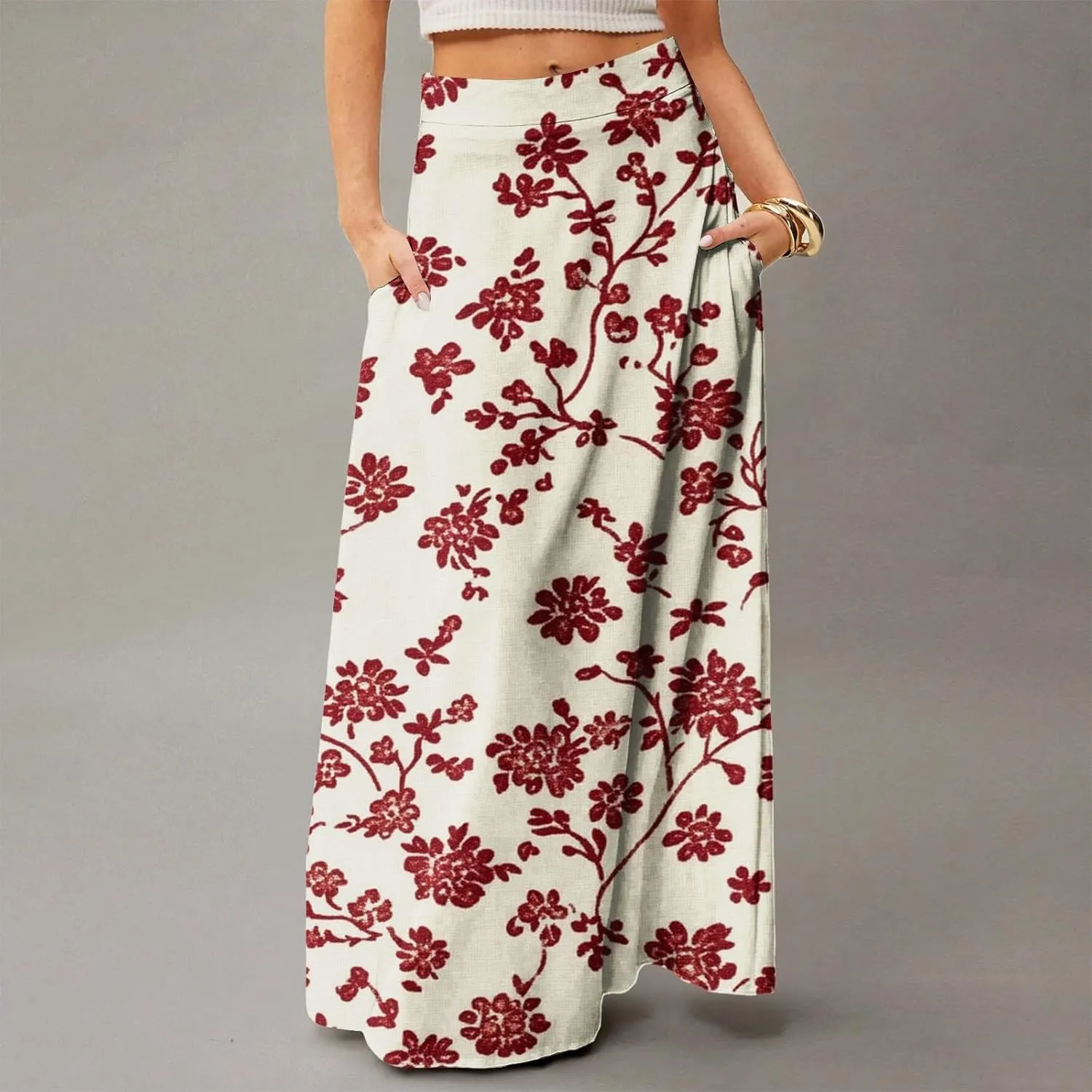 Beach Skirts for Women, Boho Vacation Elegantes Trendy Maxi Womens Skirts