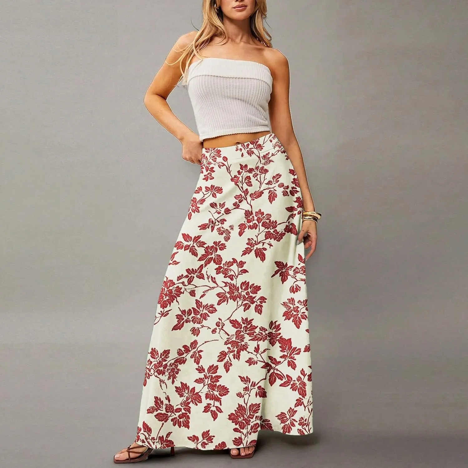 Beach Skirts for Women, Boho Vacation Elegantes Trendy Maxi Womens Skirts