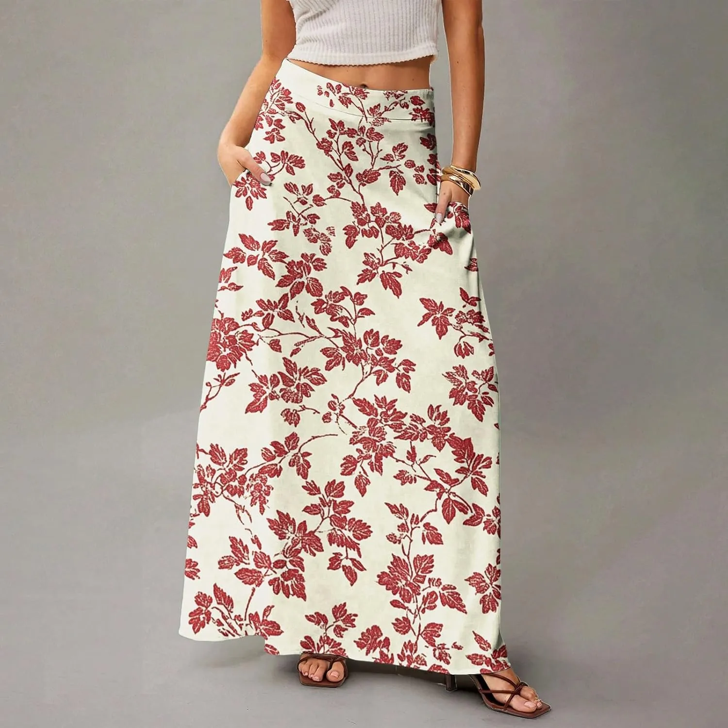 Beach Skirts for Women, Boho Vacation Elegantes Trendy Maxi Womens Skirts