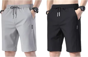 Bevawear Mens Shorts,Men's Ice Silk Stretch Quick-Dry Shorts, Casual Athletic Shorts, Stretch Pants Running Shorts