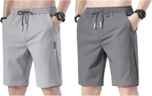 Bevawear Mens Shorts,Men's Ice Silk Stretch Quick-Dry Shorts, Casual Athletic Shorts, Stretch Pants Running Shorts