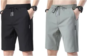 Bevawear Mens Shorts,Men's Ice Silk Stretch Quick-Dry Shorts, Casual Athletic Shorts, Stretch Pants Running Shorts