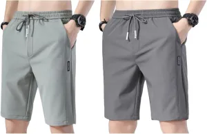 Bevawear Mens Shorts,Men's Ice Silk Stretch Quick-Dry Shorts, Casual Athletic Shorts, Stretch Pants Running Shorts