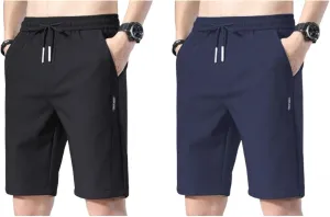 Bevawear Mens Shorts,Men's Ice Silk Stretch Quick-Dry Shorts, Casual Athletic Shorts, Stretch Pants Running Shorts
