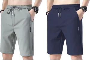 Bevawear Mens Shorts,Men's Ice Silk Stretch Quick-Dry Shorts, Casual Athletic Shorts, Stretch Pants Running Shorts
