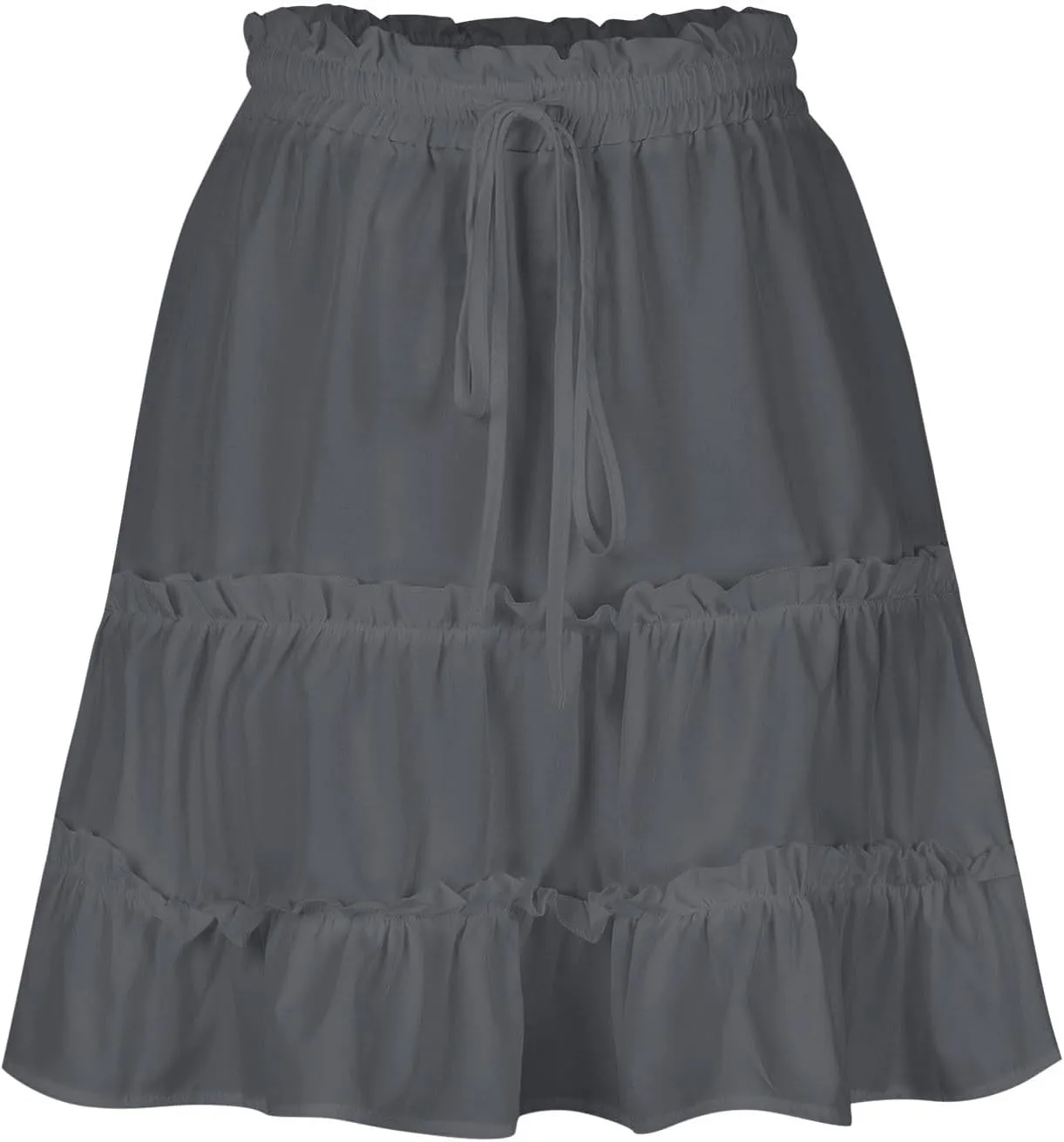 Boho Ruffle Mini Skirt for Women 2025 Trendy Summer Casual Tiered Elastic Waist Flowy Skater Skirts
