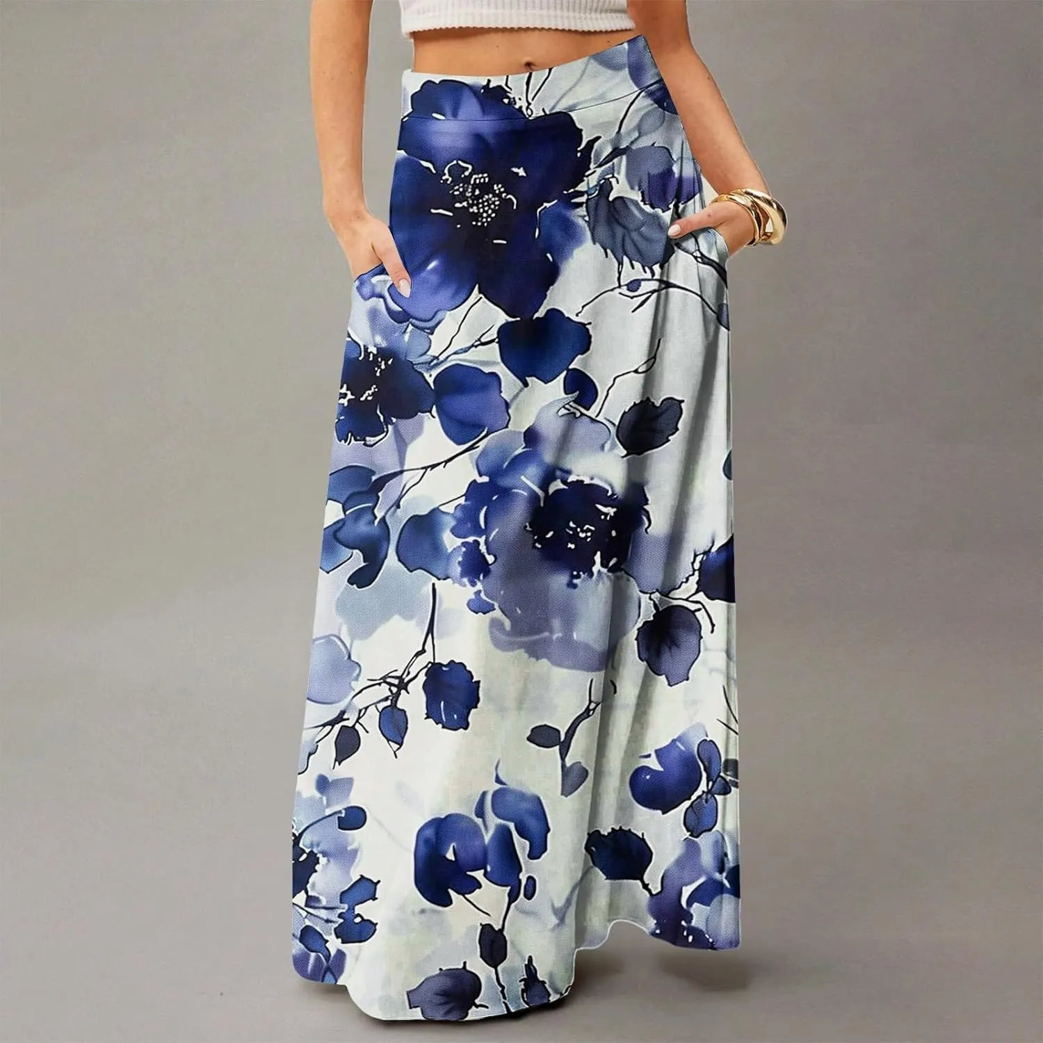 Boho Skirts for Women, Vacation Beach Casual Elegantes Summer Womens Skirts