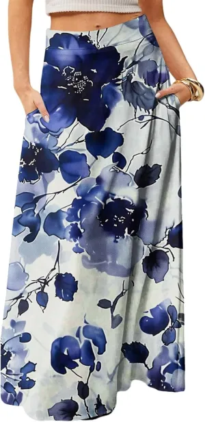 Boho Skirts for Women, Vacation Beach Casual Elegantes Summer Womens Skirts