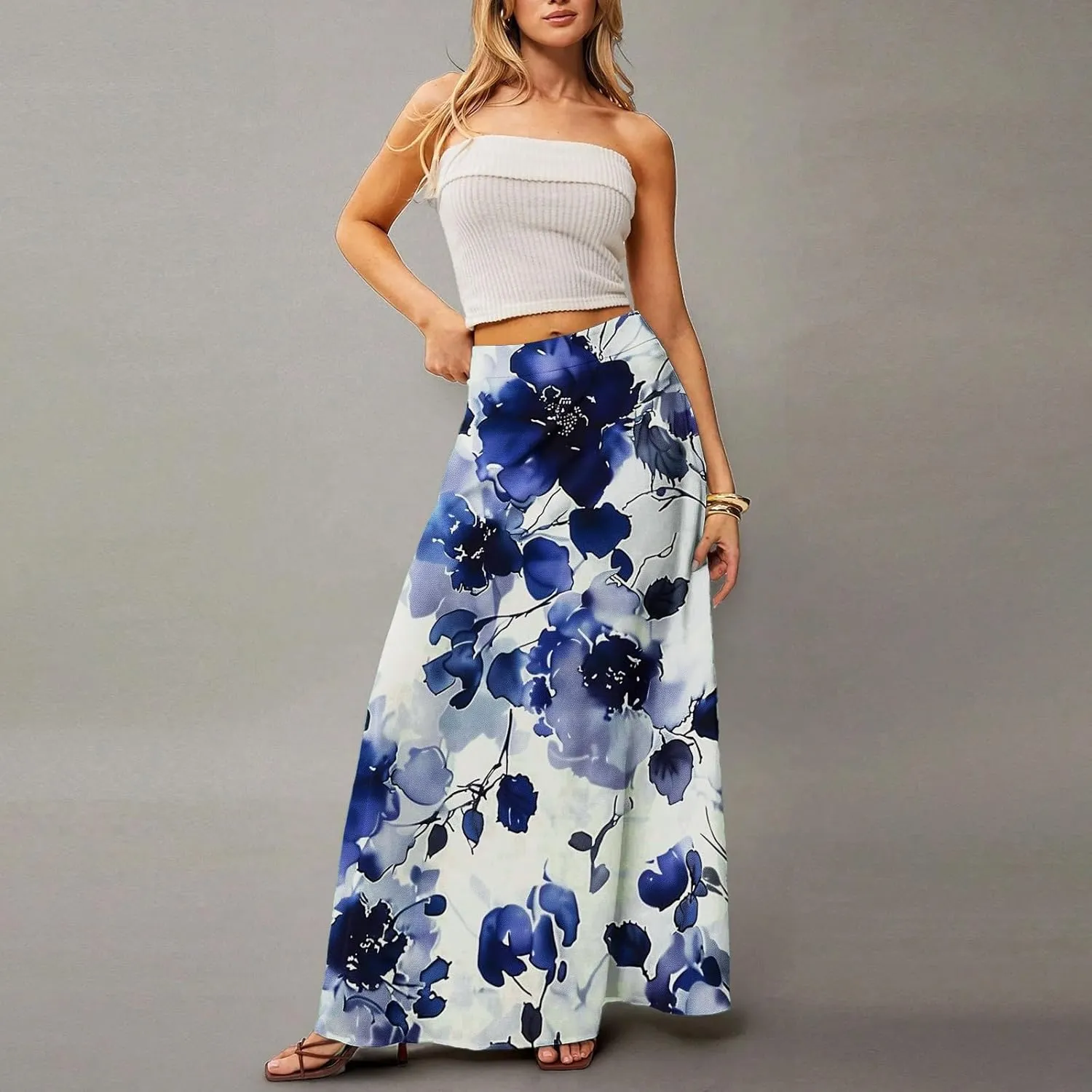 Boho Skirts for Women, Vacation Beach Casual Elegantes Summer Womens Skirts