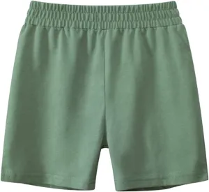 Boys’ Jersey Shorts Toddler Kids Athletic Soccer Basketball Cotton Shorts for Boys Girls with Pockets Pull-On Bottoms