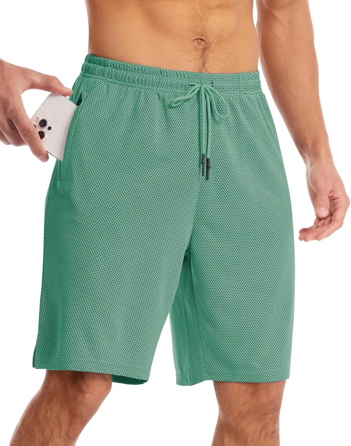 CANGHPGIN Mens Athletic Wear Mesh Basketball Shorts with Pockets, Quick Dry Gym Shorts 9 inch Running Workout Shorts for Men