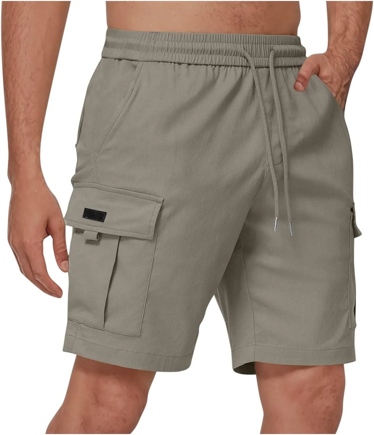 Cargo Shorts for Mens Elastic Waist Drawstring Pocket Loose Fit Breathable Lightweight Casual Pant 2025 Summer Shorts