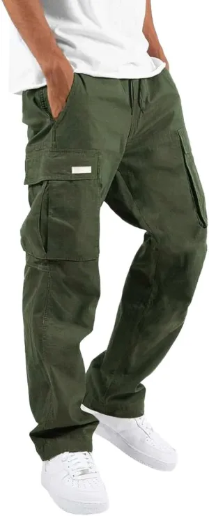 Cargo Work Pant Mens Linen Linen Casual Cargo Combat Pants Gym Sports Sweatpants Joggers Pants Pant