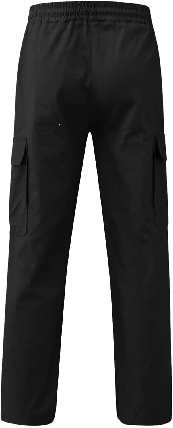 Cargo Work Pant Mens Linen Linen Casual Cargo Combat Pants Gym Sports Sweatpants Joggers Pants Pant