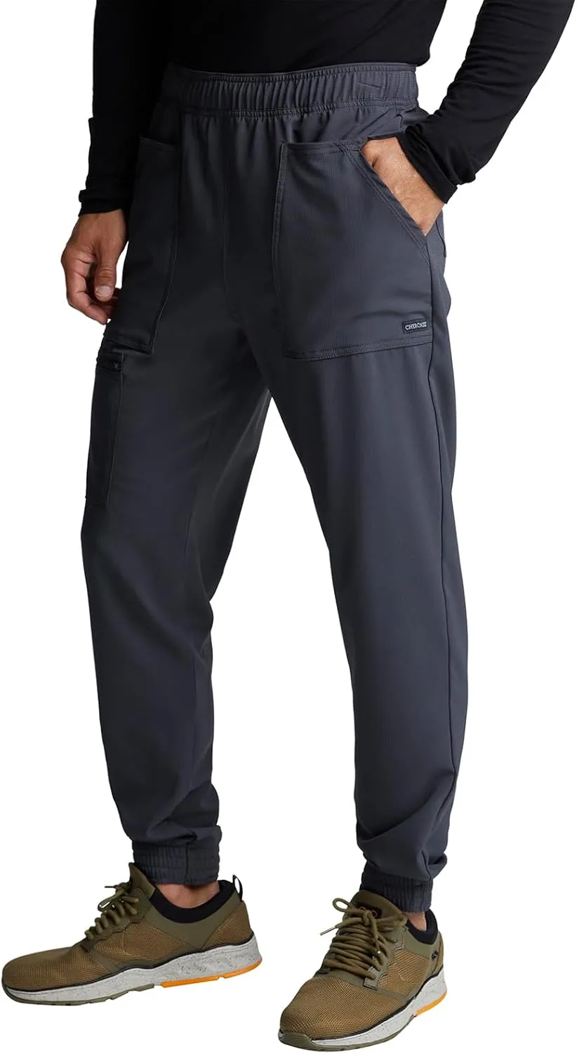 Cherokee Men's Mid Rise Pull-on Jogger Scrubs Pant