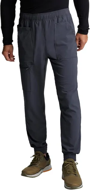 Cherokee Men's Mid Rise Pull-on Jogger Scrubs Pant